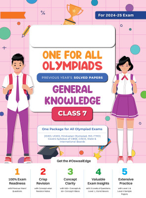 One for All Olympiads Previous Year Solved Papers_class 7_general Knowledge_for 2024-2025 Exam(English, Paperback, Jain P.)