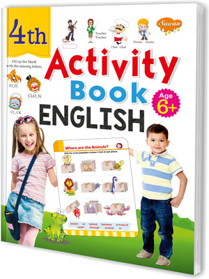 4th Activity Book – English (Age 6+) for kids : English Activity Book, English Learning Activity Book, Learning book for kids.(Paperback, SAWAN)