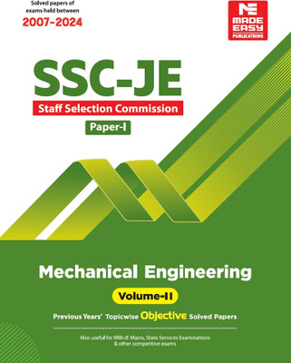 SSC-JE: Mechanical Engineering 2025- Previous Year Objective Solved Paper-1 Volume-2(Paperback, MADE EASY Editorial Board)