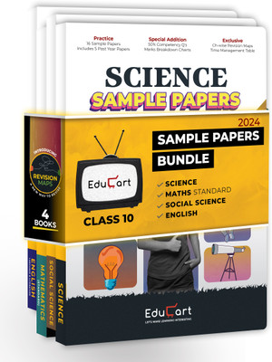 Educart CBSE Class 10 Sample Papers Bundle - Science, Maths, Social Science & English 2023-24 (Introducing Revision Maps and Past Year Papers) 2024  - Sample Paper Class 10 2023 24 CBSE(Paperback, Sanjiv Pandey | Prashant Kirad |
Mansi Sharma | Gaurav Suthar | Digraj Singh Rajput | Educart)