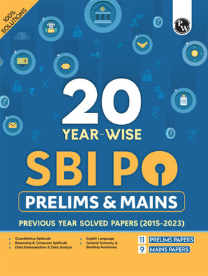 Pw 20 Sbi Po Prelims & Mains Previous Year Solved Papers (2015-2023) for Exam 2024-2025(English, Paperback, unknown)