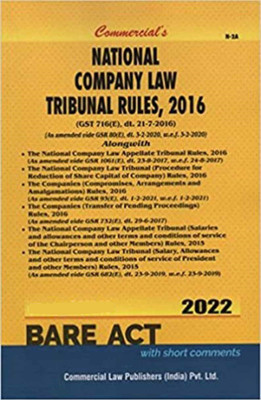 National Company Law Tribunal Rules, 2016 - 2022/ Edition(Paperback, Bare Act)