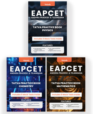 Vedantu Andhra Pradesh & Telangana EAPCET / EAMCET Tatva Practice Question Bank Book Set Of 3 | Physics, Chemistry, Mathematics | Chapterwise Theory and Mock Tests | Includes Online Mock Tests(Paperback, Vedantu)