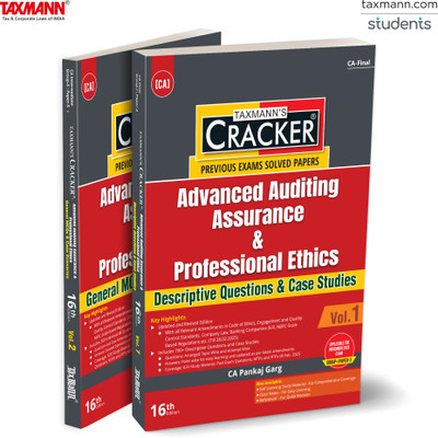 Taxmann's CRACKER for Advanced Auditing Assurance & Professional Ethics (Paper 3 | Audit) – Featuring—700+ Descriptive Questions | 300 MCQs | 50 Case Scenarios | CA Final | Nov. 2025 Exams(Paperback, CA Pankaj Garg)