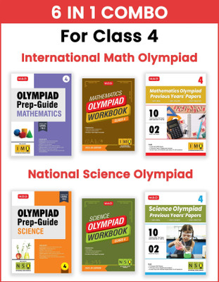 MTG Class-4 Mathematics & Science (IMO-NSO) Olympiad Workbook, Prep-Guide & Previous Years Papers (PYQs) - SOF Olympiad Books For 2025-26 Exam (Set of 6 Books)(Paperback, MTG Editorial Board)