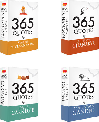 365 Quotes by Swami Vivekananda, Mahatma Gandhi, Acharya Chanakya and Dale Carnegie : Educational quotes book, Positive learning book for kids, Educational learning book | Pack of 4 Books(Paperback, Manoj Publications)