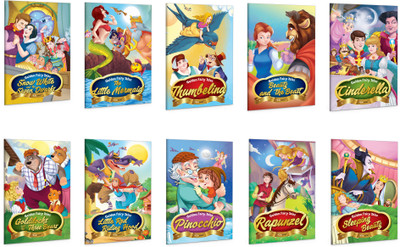 The Collection of Golden Classic Fairy Tales : Pinocchio, Cinderella, Goldilocks and the Three Bears, Rapunzel and more - Children’s fairy tales, Kids learning story book | Pack of 10 Books(Paperback, GOWOO)