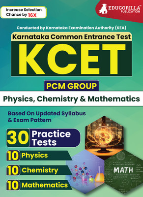 KCET ( Karnataka Common Entrance Test) : Engineering Entrance Exam  - 2024 : 30 Practice Tests of Physics, Chemistry and Mathematics (1800 Solved Questions) with Free Access To Online Tests(English, Paperback, Edugorilla Prep Experts)