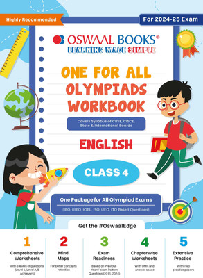 Oswaal One for All Olympiad Workbook Class 4 English For 2025 Exam(Paperback, Oswaal Editorial Board)