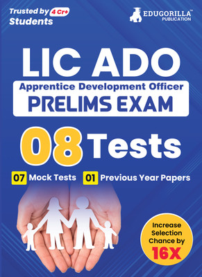 LIC ADO Apprentice Development Officer Prelims Exam  - (English Edition) - 7 Full Length Mock Tests and 1 Previous Year Paper with Free Access to Online Tests(English, Paperback, Edugorilla)