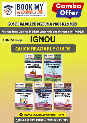 IGNOU MES4 MES5 MES6 MES7 MES8 Quick Readable Notes Comprehensive Study Guide for IGNOU Students Post Graduate Diploma in School Leadership and Management (PGDSLM) In English-Our books use 80 GSM A4 paper for clear, sharp prints.(Paperback, BMA Publication)