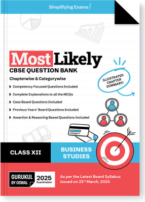 Gurukul By Oswal Business Studies Most Likely CBSE Question Bank for Class 12  - Exam 2025 : Chapterwise & Categorywise, Competency Focused Qs, MCQs, Case, Assertion & Reasoning, Previous Years' Board Qs(Paperback, Oswal Publishers)