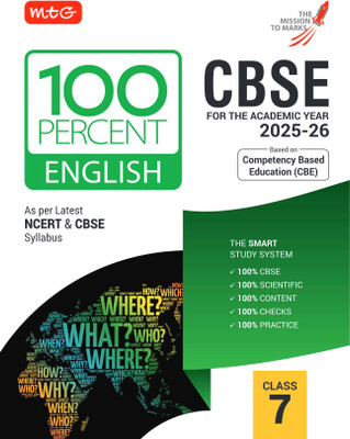 MTG CBSE Class-7 100 Percent English For 2025-26 Exam | As Per Latest NCERT & CBSE Syllabus | Chapter-Wise Question Bank, Theory, PYQs, Diagrams Available All in One Book(Paperback, MTG Editorial Board)