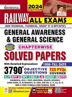 Railway All Exam General Awareness & General Science Chapterwise Solved Papers Railway Gk + Gs 3790+ Objective Questions TCS Pyqs(English, Paperback, unknown)