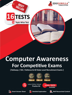 Computer Awareness For All Competitive Exam  - 2024 (English Edition) | 16 Solved Topic-wise Tests For Railway, Defence, SSC and All State Level Recruitments with Free Access to Online Tests(English, Paperback, Edugorilla Prep Experts)