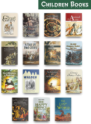 Most Fascinating Children Books Set Of 15, This Children Story Books Set Contains Books Like The Great Gatsby, The Secret Garden, Time Machine, Animal Farm, Alice In Wonderland Book And Many More  - Most Fascinating Children Books Set Of 15, This Children Story Books Set Contains Books Like The Grea