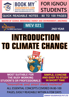IGNOU MEV 021 Introduction to climate change Quick Readable Notes | Important Topic-wise Conceptual Notes | Degree(Paperback, BMA Publication)