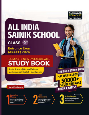 Examcart Sainik School Class 9 Entrance Exam 2026 Study Guide Book | Latest AISSEE Paper Pattern | 4750+ Chapterwise Questions & 2025 Solved Paper (English Medium)(Paperback, Examcart Experts)