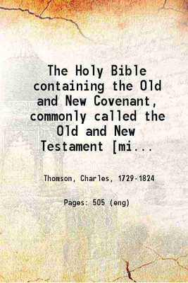 The Holy Bible containing the Old and New Covenant commonly called the Old and New Testament Volume 2 1808 [Hardcover](Hardcover, Charles Thomson)