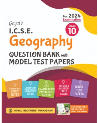 Goyal's ICSE Specimen Geography Question Bank With Model Test Papers Class 10 For 2024 Examination(Paperback, A Panel of Teacher)