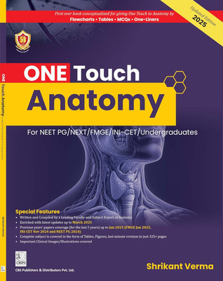 ONE TOUCH ANATOMY FOR NEET PG NEXT FMGE INI CET UNDERGRADUATES(Paperback, Shrikant Verma)