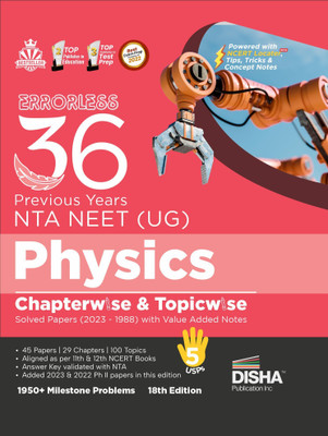 Errorless 36 Previous Years Nta Neet (Ug) Physics Chapter-Wise & Topic-Wise Solved Papers (2023 - 1988) with Value Added Notes Pyqs Question Bank(English, Paperback, unknown)
