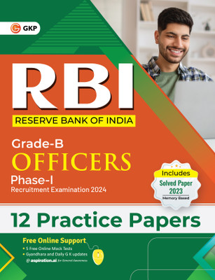 Rbi 2024 - Grade B Officers Ph I - 12 Practice Papers(English, Paperback, unknown)