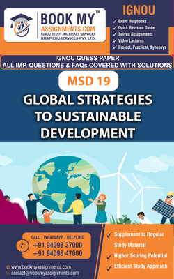 MSD 19 Global Strategies to Sustainable Development | IGNOU GUESS PAPERS  - Best IGNOU exam preparation book(Paperback, BMA PUBLICATION)