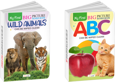 My First Big Picture Board Book ABC AND Wild Animals : Fun educational books for toddlers, Toddler development board books, Kids educational reading books | Pack of 2 board books(Board Book, GOWOO)
