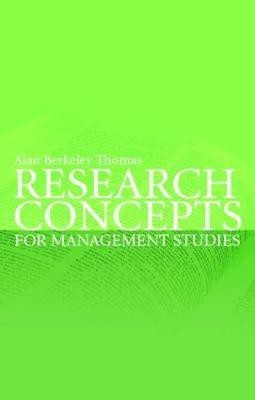 Research Concepts for Management Studies(English, Paperback, Thomas Alan Berkeley)