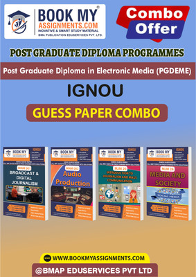 IGNOU MJM20 MJM24 MNM1 MNM2 Study Guide (Guess Paper) for Ignou Student Post Graduate Diploma in Electronic Media (PGDEME)(Paperback, BMA Publication)