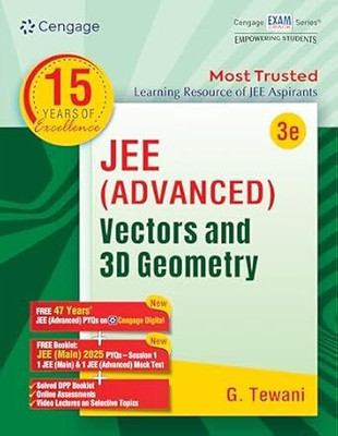 Cengage JEE Advanced Vectors and 3D Geometry with FREE 47 YEARS JEE ADVANCED PYQ’s, Videos & Online assessments(Paperback, G. Tewani)