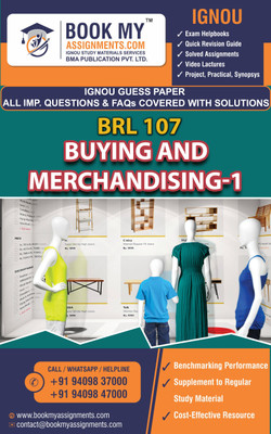 IGNOU BRL 107 Buying and Merchandising-I | Guess Paper | Important Question Answer | Bachelor of Business Administration (Retailing) (BBARIL)(Paperback, BMA Publication)