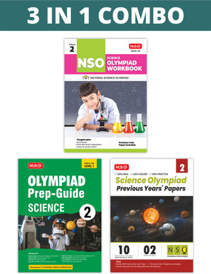 MTG National Science Olympiad (NSO) Workbook, Prep-Guide & Previous Years Papers (PYQs) with Mock Test Paper Class 2 - SOF Olympiad Books For 2024-25 Exam (Set of 3 Books)(Paperback, MTG Editorial Board)