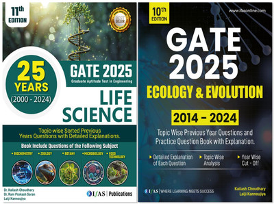 GATE Life Science & Ecology and Evolution PYQ Combo Book  - 2025 | Topic-Wise Sorted Previous Year Solved Papers | Best Book for GATE Life Science and Ecology Exam – Two Brothers Publications(Paperback, Kailash Choudhary)