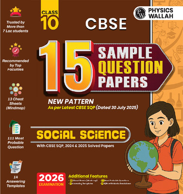 PW 15 CBSE Sample Paper Class 10 2025-26 - Social Science For 2026 Board Exam(Paperback, PW)