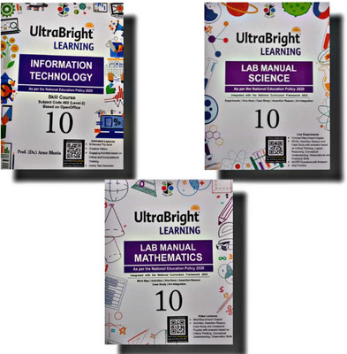 Ultra Bright Learning Information Technology, Lab Manual Science & Lab Manual Mathematics Class 10 Combo Set of 3(Paperback, DR. SHURTI DHARIWAL)