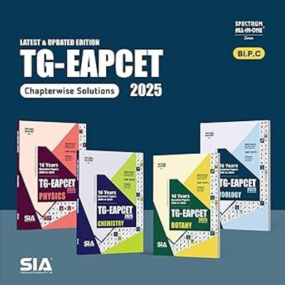 Telangana EAPCET BI.P.C Botany, Zoology, Physics & Chemistry Chapter-Wise Solutions I 16 Years Question Papers 2009 To 2024 With Solutions I 5 Mock Test Papers With Keys I Latest & Updated Edition 2025(Paperback, SIA Team Of Experts)