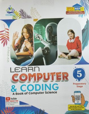 Learn Computer & Coding A Book of Computer Science Preparatory Stage 5(Paperback, Er. Sanyam Jain, Aysha Harun)
