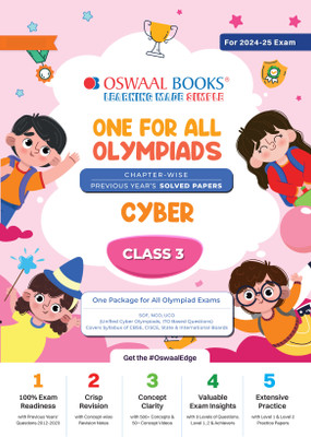 One for All Olympiads Previous Year Solved Papers_class 3_cyber_for 2024-2025 Exam(English, Paperback, Jain P.)