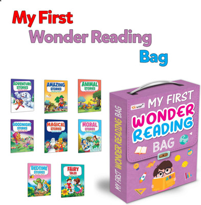 Essential Book Of All In One Story Bag Set : My First Picture Library Bag, Educational picture Story books for toddlers, Collection of 8 Story books(Paperback, GO WOO)