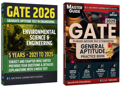 GATE Environmental Science and Engineering & GATE General Aptitude Practice Book - 2026 | Previous Year Solved Papers (2021 - 2025) with Detailed Solution | Chapter Wise Sorted Question Bank with Detailed Explanation | Best Seller PYQ Book for GATE Environmental Science & Engineering Exam in India GATE Environmental Science and Engineering & GATE General Aptitude Practice Book - 2026 | Previous Year Solved Papers (2021 - 2025) with Detailed Solution | Chapter Wise Sorted Question Bank with Detailed Explanation | Best Seller PYQ Book for GATE Environmental Science & Engineering Exam in India