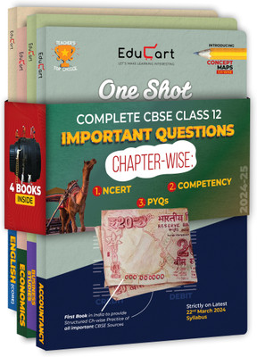 (OLD) Educart CBSE Class 12 One Shot Question Bank 2024-25 Accountancy, Business Studies, Economics and English (for 2025 exam) 4 Book Bundle(English, Paperback, Sunil Panda|Educart)
