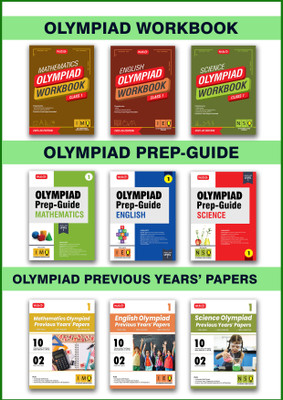 MTG Class-1 Mathematics, Science & English (IMO-NSO-IEO) Olympiad Workbook, Prep-Guide & Previous Years Papers (PYQs) - SOF Olympiad Books For 2025-26 Exam (Set of 9 Books)(Paperback, MTG Editorial Board)