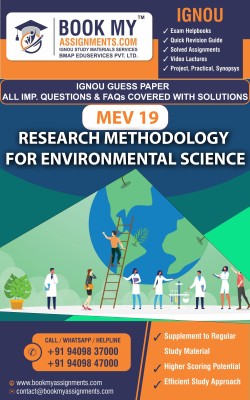 IGNOU MEV 019 Research Methodology for Environmental Science | Guess Paper | Important Question Answer | MAEVS(Paperback, BMA Publication)