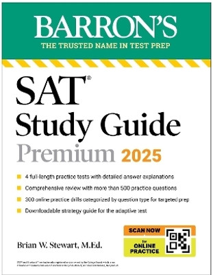 Digital SAT Study Guide Premium, 2025: 4 Practice Tests + Comprehensive Review + Online Practice(English, Paperback, Barron's Educational Series Brian W. M.Ed.)