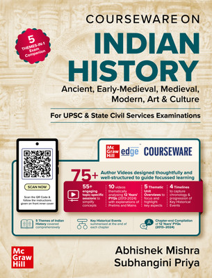 Indian History Courseware for UPSC CSE 2025-26 by Abhishek Mishra and Subhangini Priya | Chapter-wise 12 Years� Online Prelims & Mains PYQs (2013�2024) | 75+ Online Author Videos | 5-Themes-in-1: Ancient, Early-Medieval, Medieval, Modern, Art & Culture(Paperback, Abhishek Mishra, Subhangini Priya)