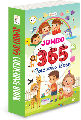 JUMBO - 365 Colouring Book :- knowledge book for kids, preschool colouring book, smart learning through colouring, brain boosting book for kids, toddler educational book, colourful learning book(Paperback, GOWOO)