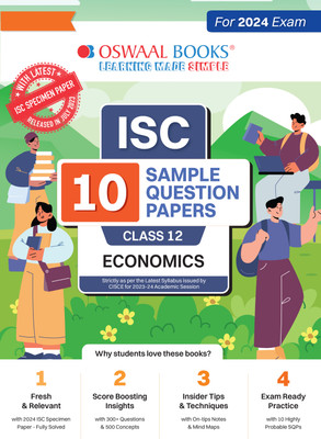 Isc | 10 Sample Question Papers | Class 12|Economics (2024) (Edition5)(English, Hardcover, unknown)