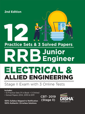 12 Practice Sets for RRB Junior Engineer Electrical & Allied Engineering Stage II Exam with 3 Online Tests 2nd Edition(Paperback, Disha Experts)